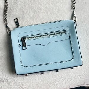 Rebecca Minkoff Avery Crossbody Bag – Light Blue Leather